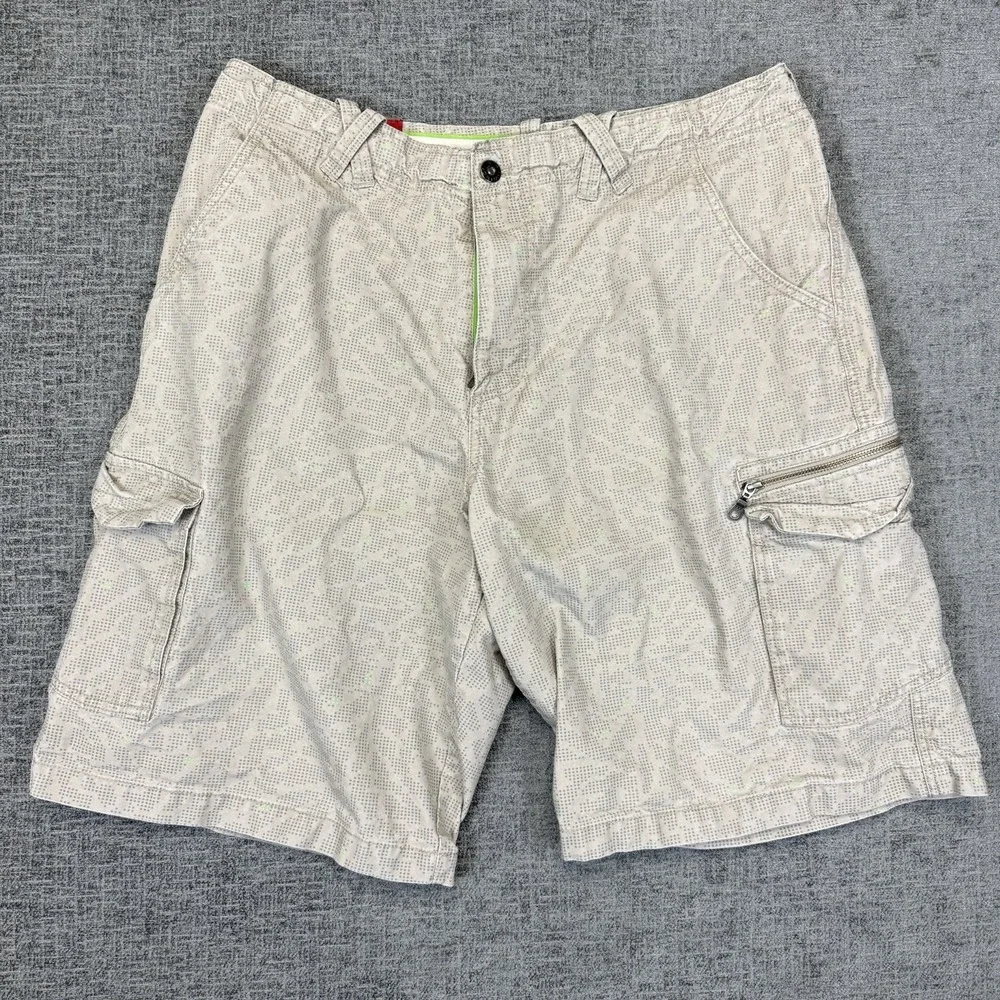 Nike Air Jordan Cargo Shorts Mens 38 Khaki Tan Green Dots Retro‎ Pockets